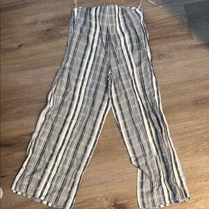Striped Wide-Leg Pants